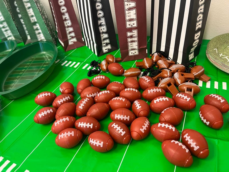 GIFTEXPRESS 25PC Football Fidget Spinner Toy, Party Favor for Football Party, Sport Event, Goodies Bag Stuffer, Classroom Prize Toy Pinata Filler, Kids Birthday Party, Brown - Image 4